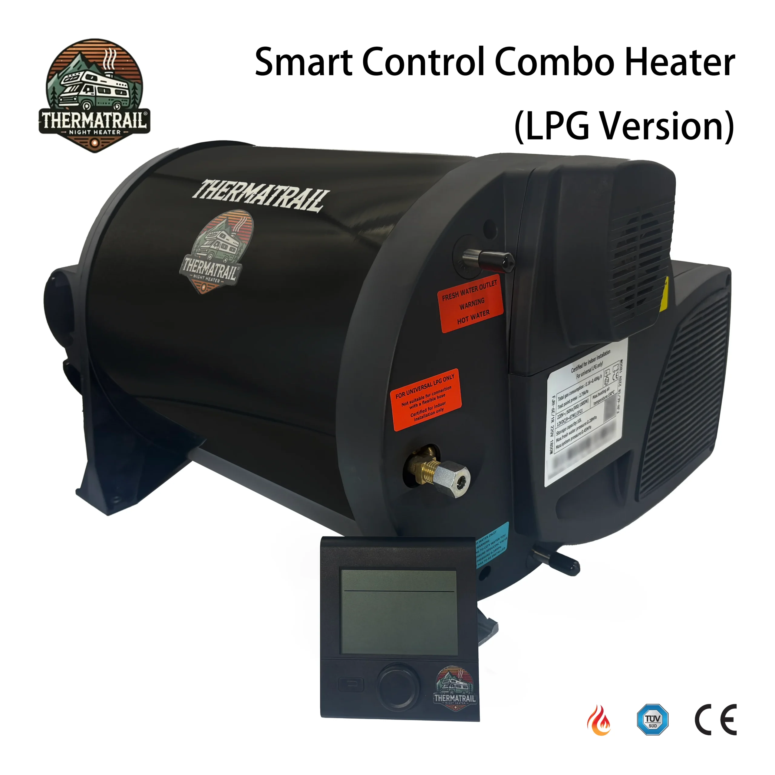 12V LPG/Propane and electric combo heater for RV, campervan hot water and air heating